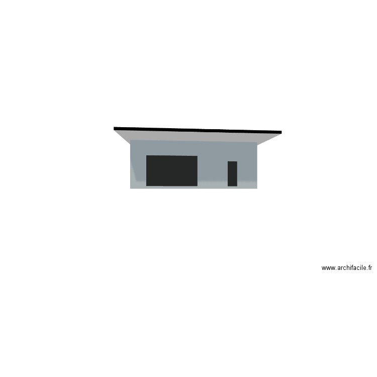 hangar. Plan de 1 pièce et 138 m2