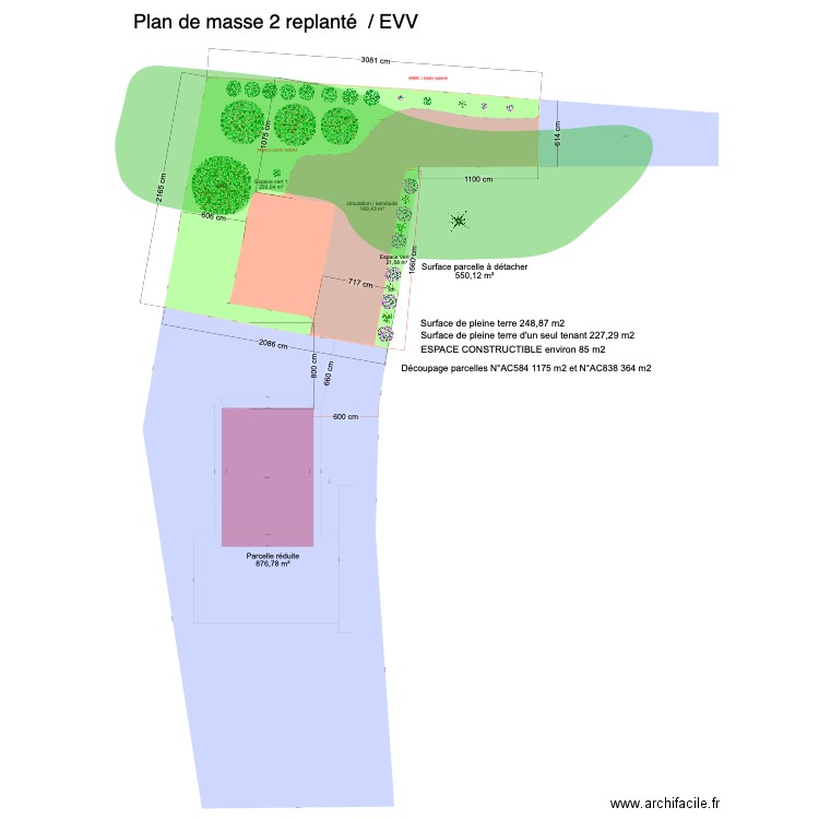 PLAN DE MASSE 2. Plan de 1 pièce et 102 m2