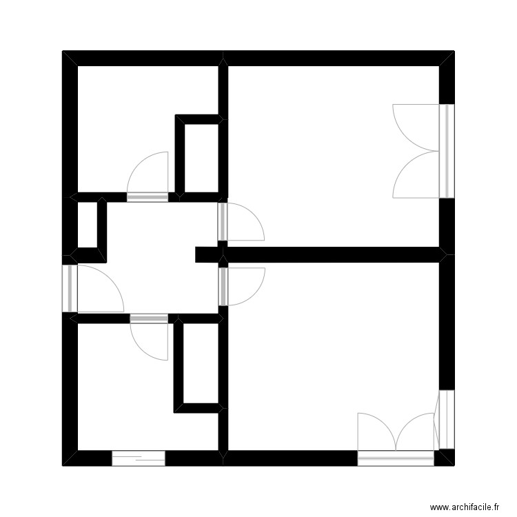 KNOFF. Plan de 6 pièces et 37 m2