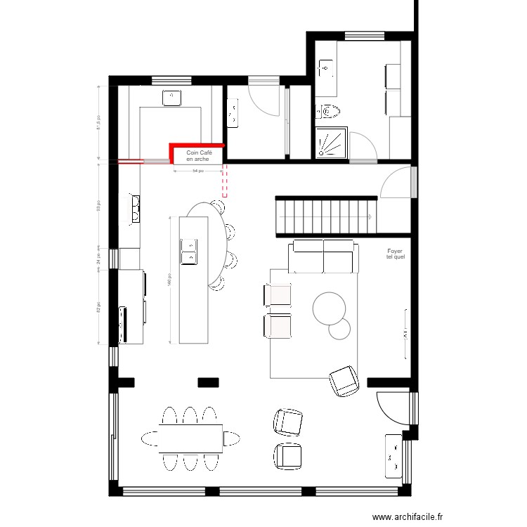 Lefr Clo Rdch 3. Plan de 3 pièces et 93 m2