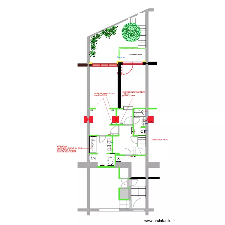 BAUCQ 77 Rez de Jardin MODIF 07/26. Plan de 11 et 91 m² BAUCQ 77 Rez de Jardin MODIF 07/26. Plan de 11 et 91 m²