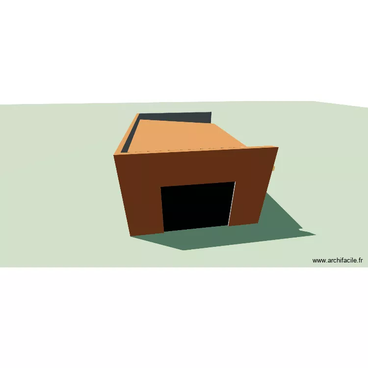GARAGE ALBAS 1 PENTE et ACROTERES. Plan de 5  et 96 m²