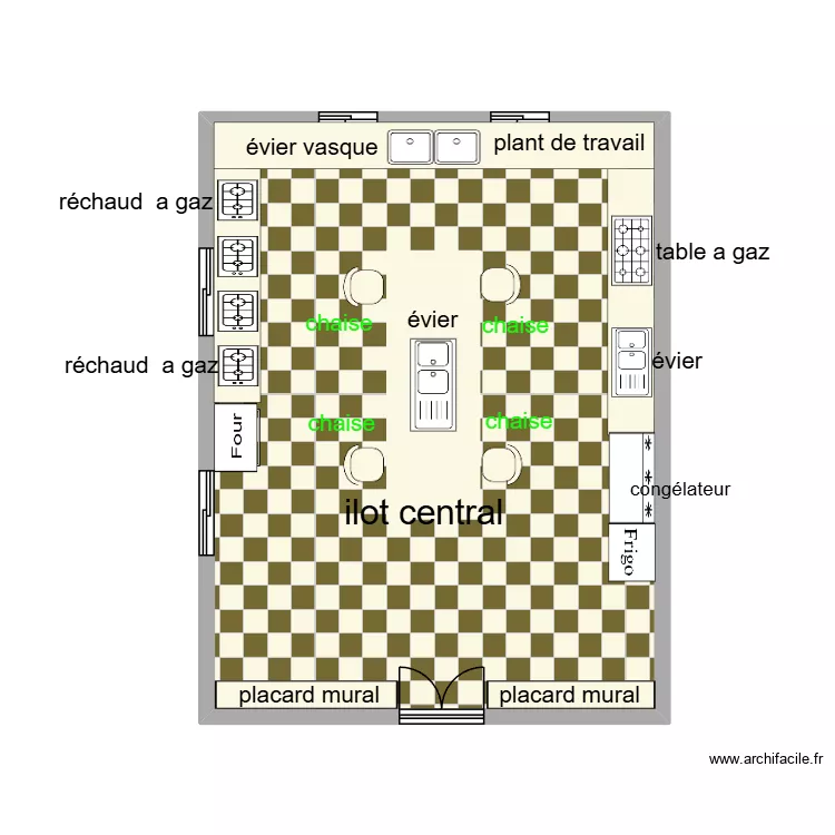 projet 3. Plan de 1 pièce et 76 m²