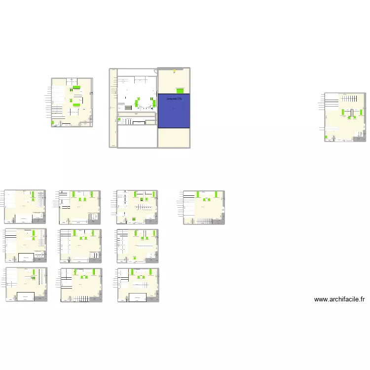 Zone montage chariot UAP 3. Plan de 62  et 1080 m²