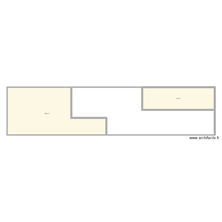 1699 1697. Plan de 2 pièces et 98 m2