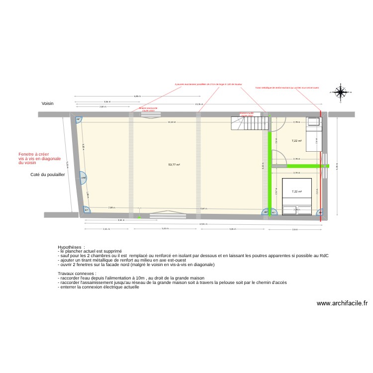 Platane Maison verte Etage futur v7. Plan de 0 pièce et 0 m2 Platane Maison verte Etage futur v7. Plan de 0 pièce et 0 m2