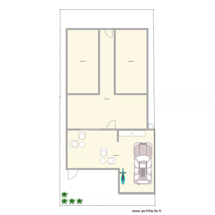 casa peravia. Plan de 4 Pièces et 131 m² casa peravia. Plan de 4 Pièces et 131 m²