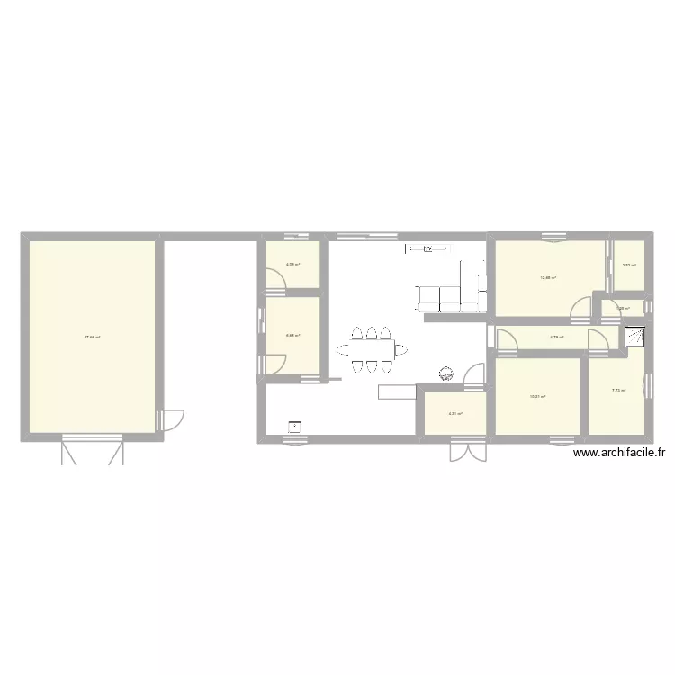 projet 1. Plan de 10  et 92 m²