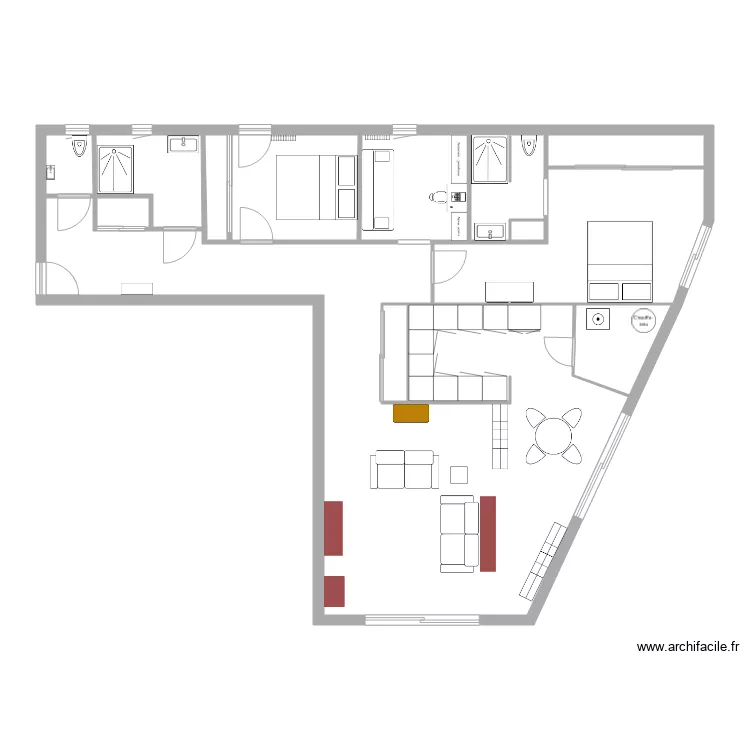 Eberrena plan. Plan de 11  et 112 m²