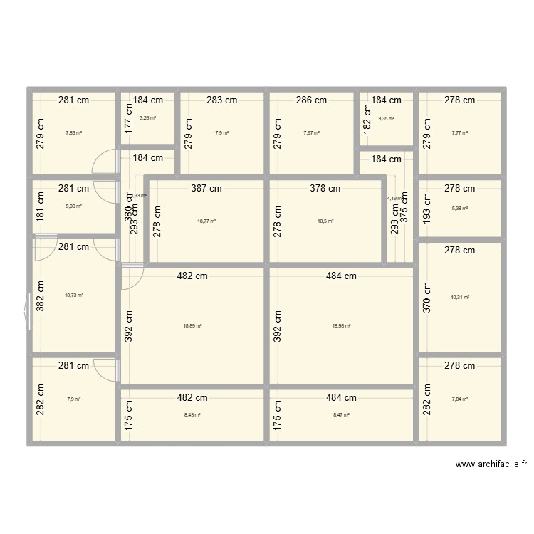 Residence IGN. Plan de 20 pièces et 169 m2