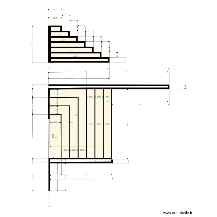 ESCALIER TERRASSE EXTERIEURE 1. Plan de 14 pièces et 7 m2