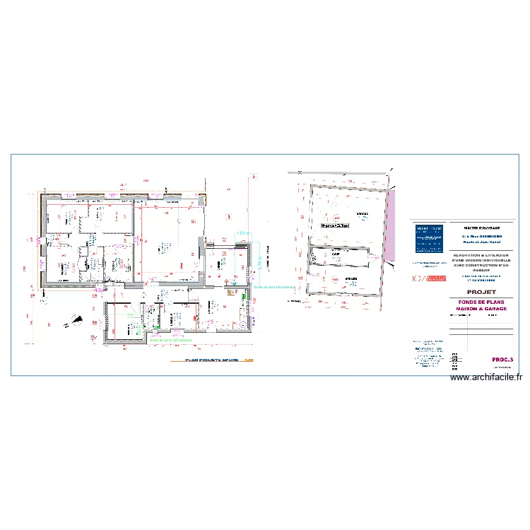 DESSENDIER sortie de toit. Plan de 