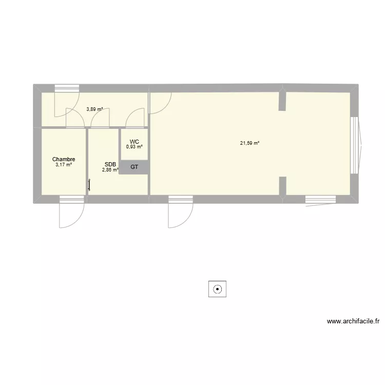 Appart Les Angles Vide. Plan de 