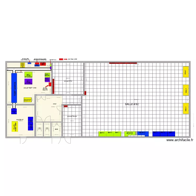 MCS 2 CHAUDRON Vue d'Ensemble Equipements Existant - Avec Cotation. Plan de 