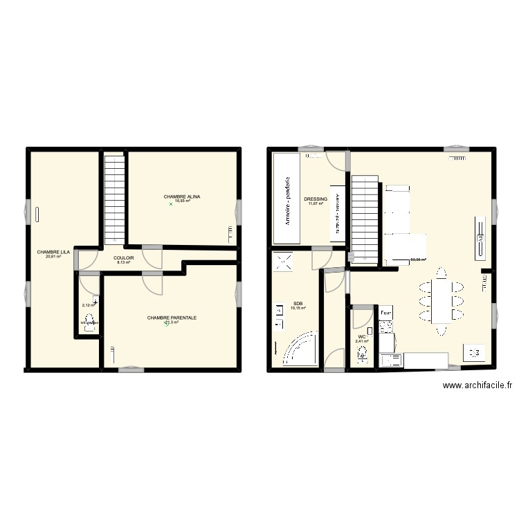 maison option1. Plan de 9 pièces et 144 m2