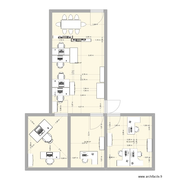 Meyrin. Plan de 4 pièces et 94 m2