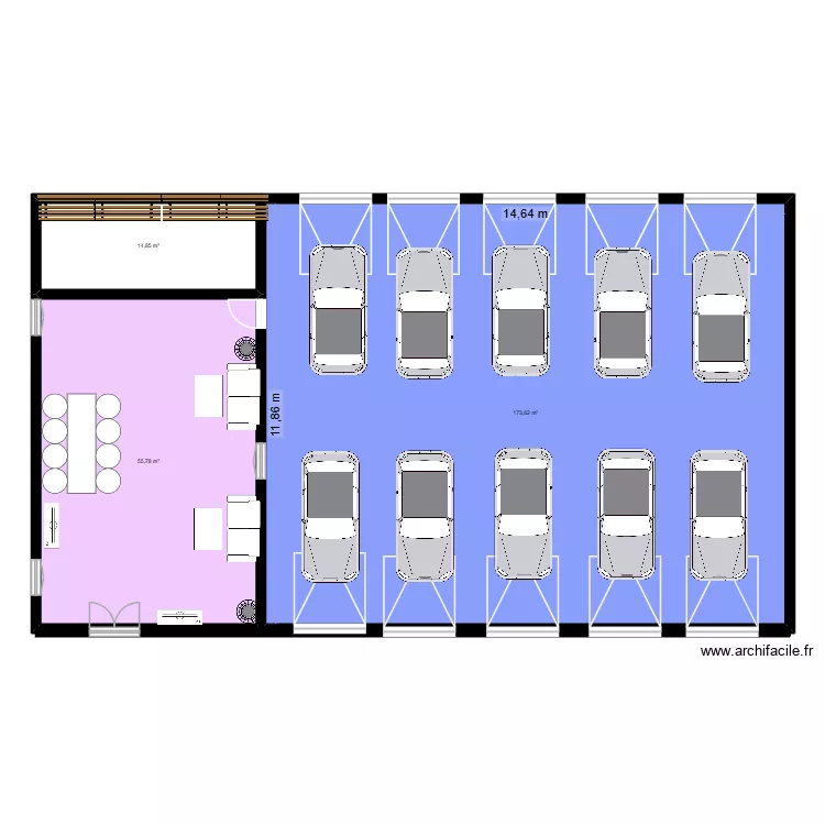 omav. Plan de 3  et 244 m²