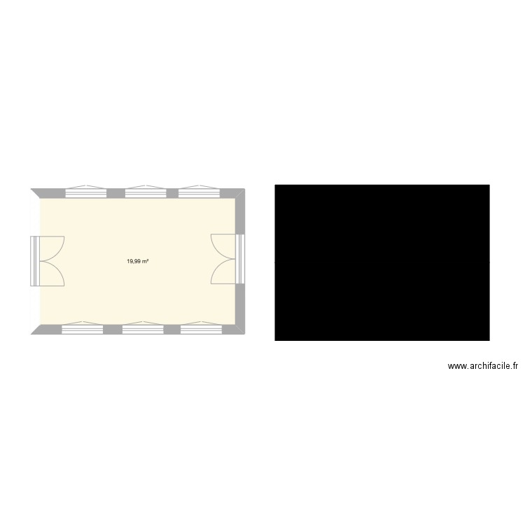 Plan_Serre. Plan de 1 pièce et 20 m2