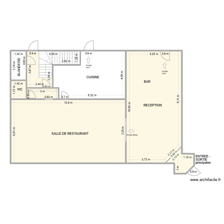 RDC DIMENSIONS. Plan de 0 pièce et 0 m2