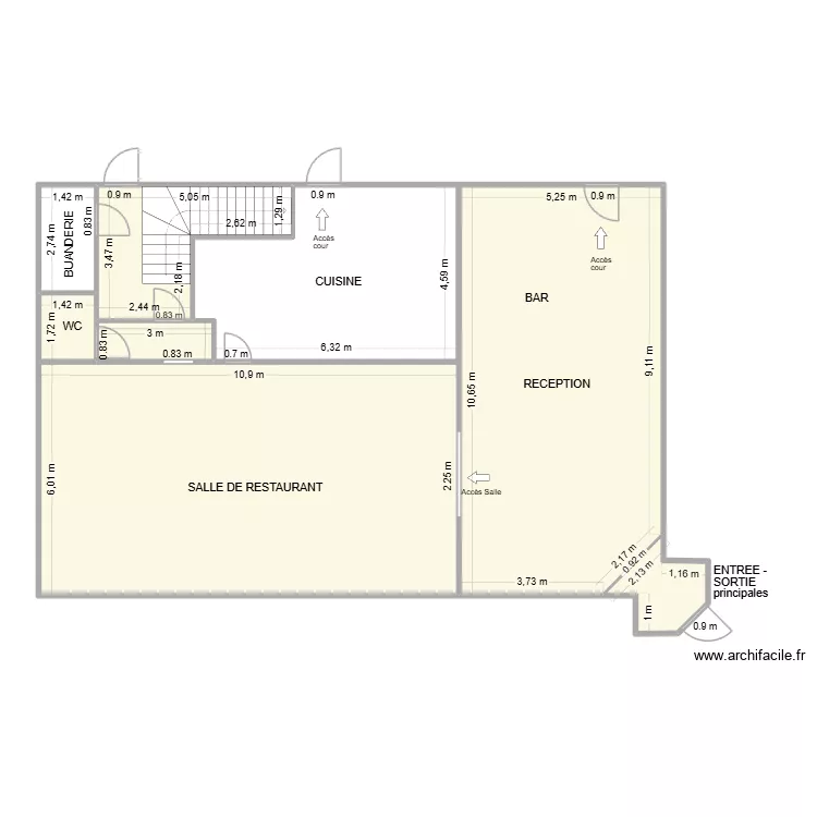 RDC DIMENSIONS. Plan de 7  et 145 m²
