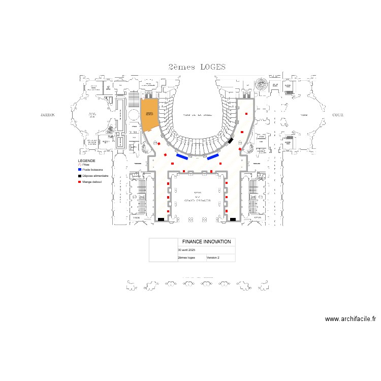 Finance innovation. Plan de 1 pièce et 552 m2
