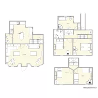 Cottage layout, bridge, two storey rear extension as bathroom and existing extension raised and protected stair