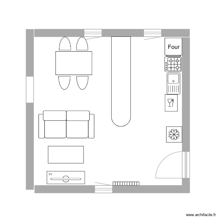 Appartement Sosso. Plan de 0 pièce et 0 m2