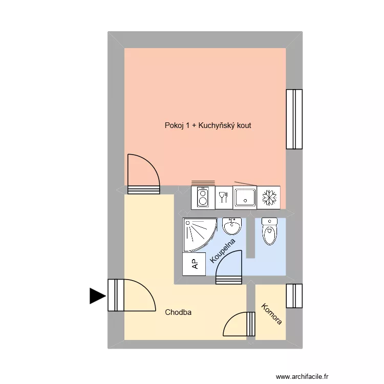 Dvořákova 84, byt 2. Plan de 9 et 150 m² Dvořákova 84, byt 2. Plan de 9 et 150 m²