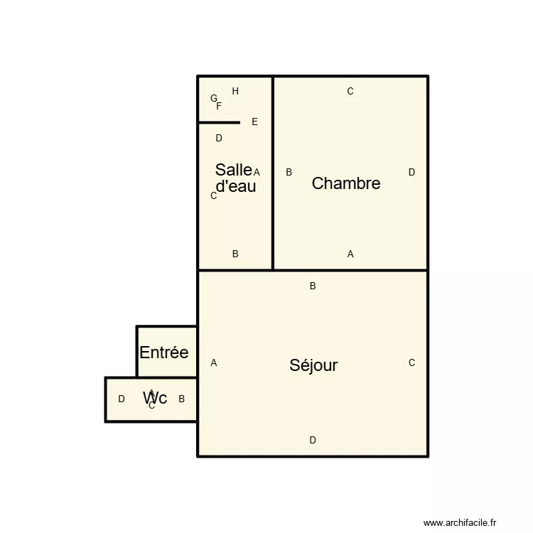 DOUARNENEZ LEBRAS. Plan de 