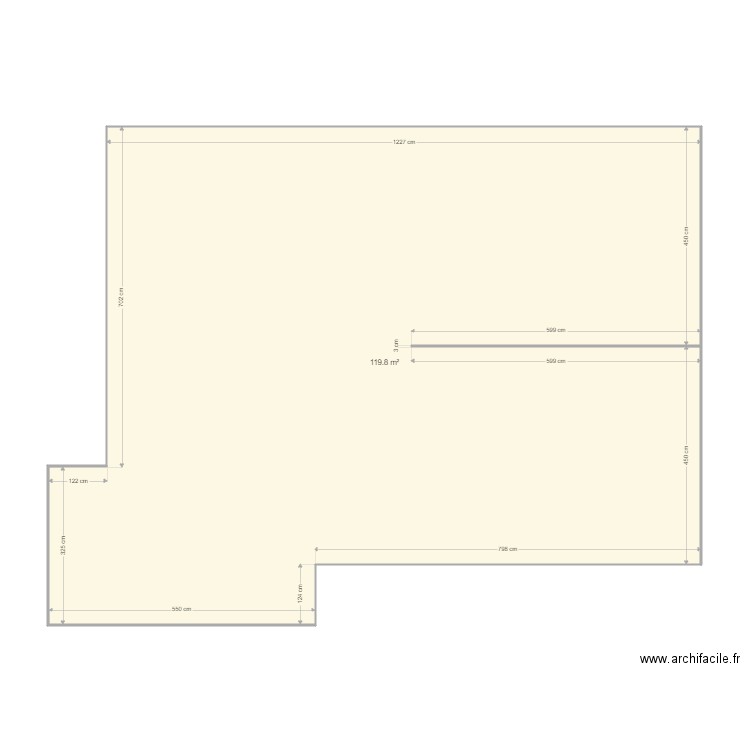 vaux. Plan de 1 pièce et 120 m2