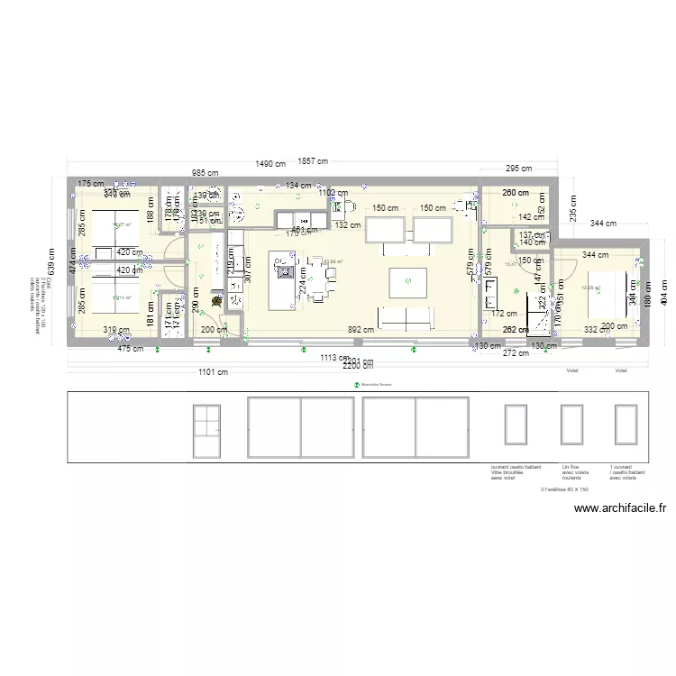 PROJET CAILLE - AMENAGEMENT INTERIEUR PLAN D ELEC bis. Plan de 