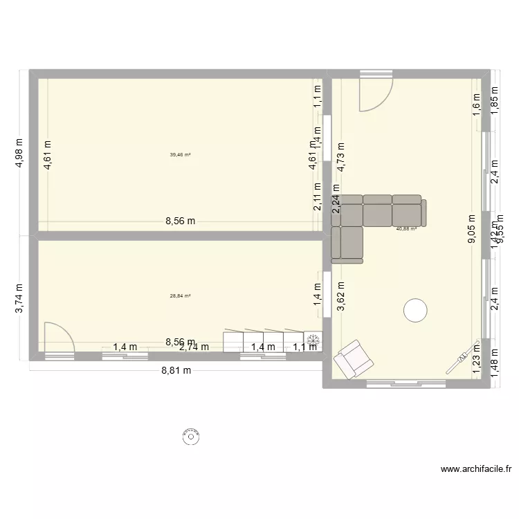 SS2. Plan de 3 Pièces et 109 m² SS2. Plan de 3 Pièces et 109 m²