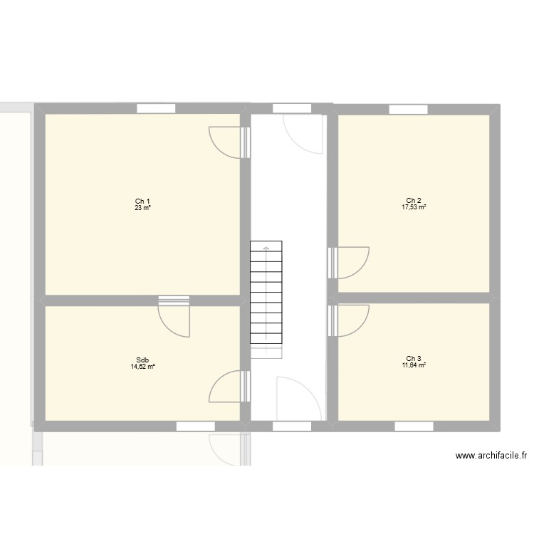 Philippe grand leez. Plan de 8 pièces et 242 m2
