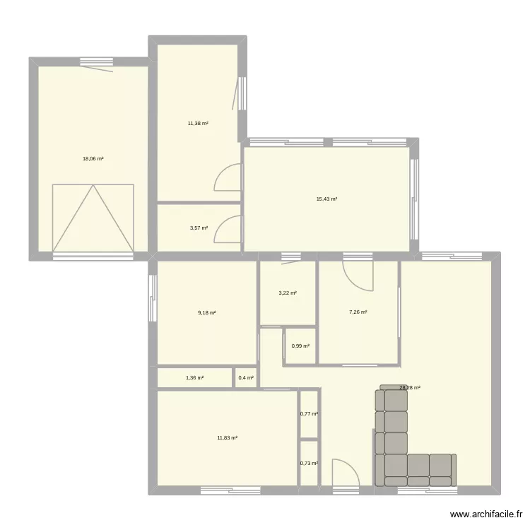 maison actuelle vraie mesure. Plan de 14 et 112 m² maison actuelle vraie mesure. Plan de 14 et 112 m²