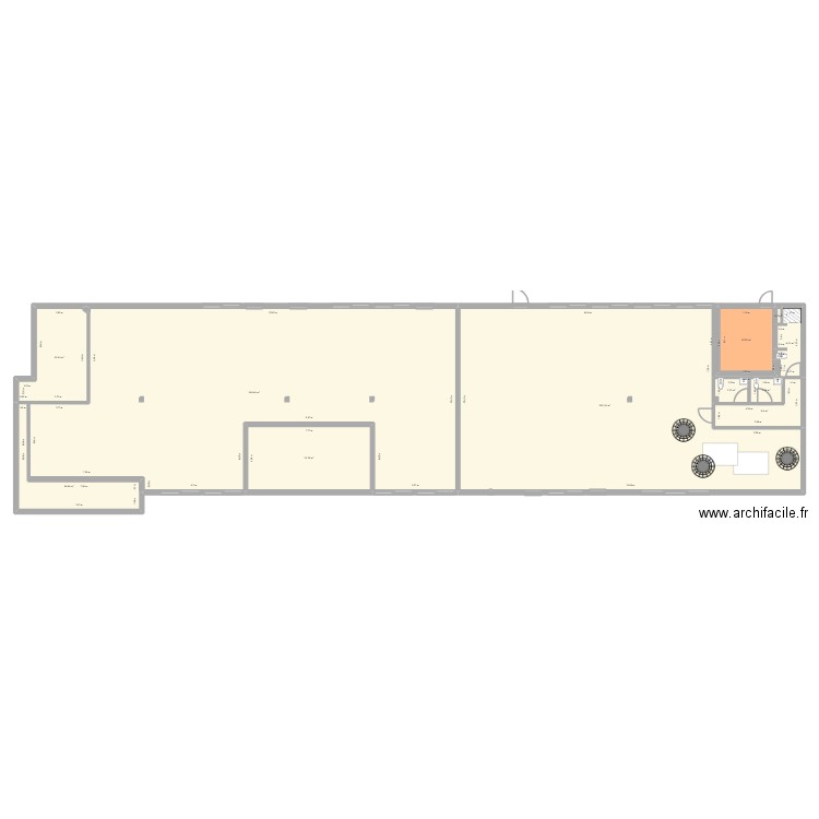 Sanitaires Acrotecna - Almacia v2. Plan de 11 pièces et 554 m2