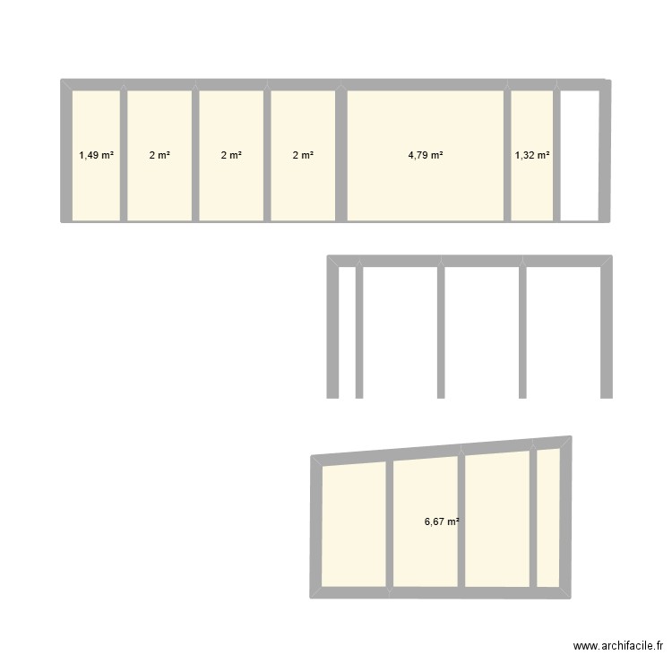 garage. Plan de 7 pièces et 20 m2