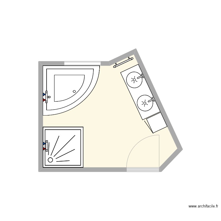 Vuillaume. Plan de 1 pièce et 7 m2