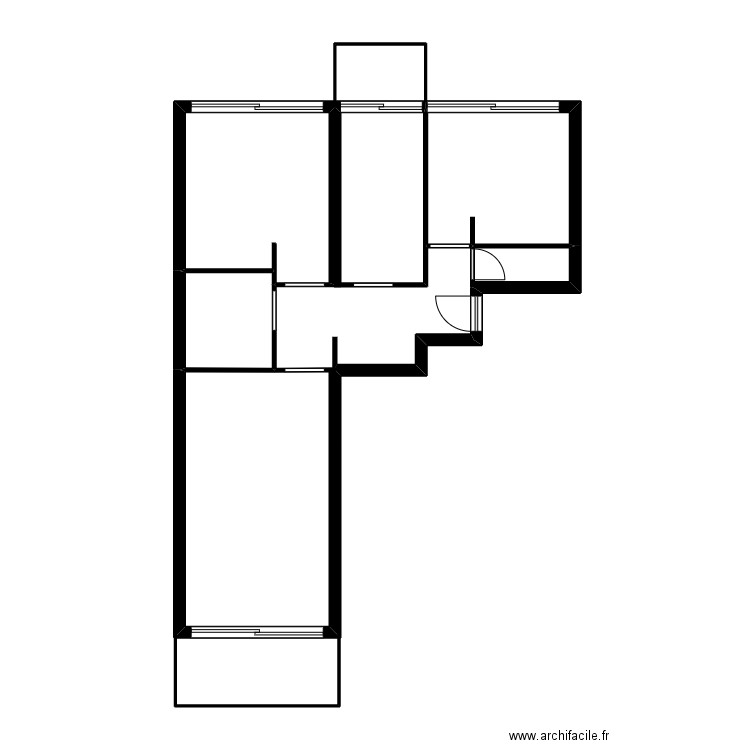 670 ROCAMORA. Plan de 4 pièces et 28 m2