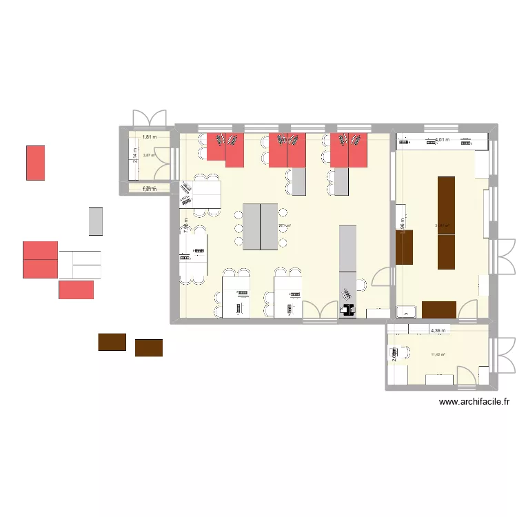 B14 sans mur. Plan de 5 et 120 m² B14 sans mur. Plan de 5 et 120 m²