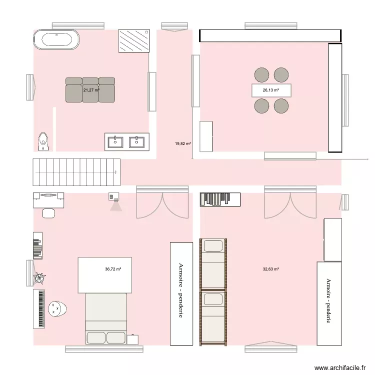 2em étage. Plan de 5 Pièces et 137 m² 2em étage. Plan de 5 Pièces et 137 m²