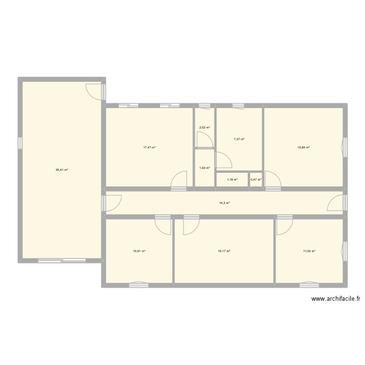 payelle st martin de hinx. Plan de 12 pièces et 134 m2