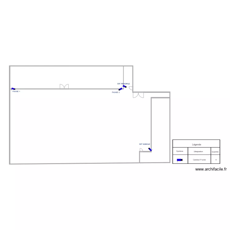 Plan de vid&eacute;osurveillance du domicile de M. LONANG. Plan de 