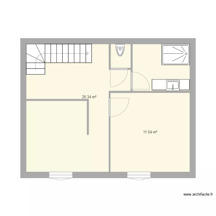 Chalet Montroc. Plan de 2  et 38 m²