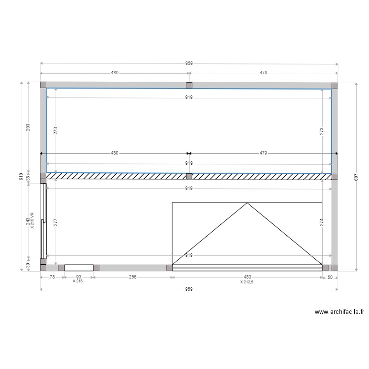 TAINMONT FONDATIONS ELEVATION. Plan de 2 pièces et 50 m2