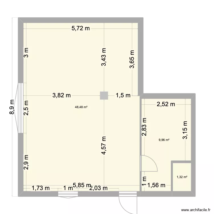 RDC 316maisonette. Plan de 3 Pièces et 60 m² RDC 316maisonette. Plan de 3 Pièces et 60 m²