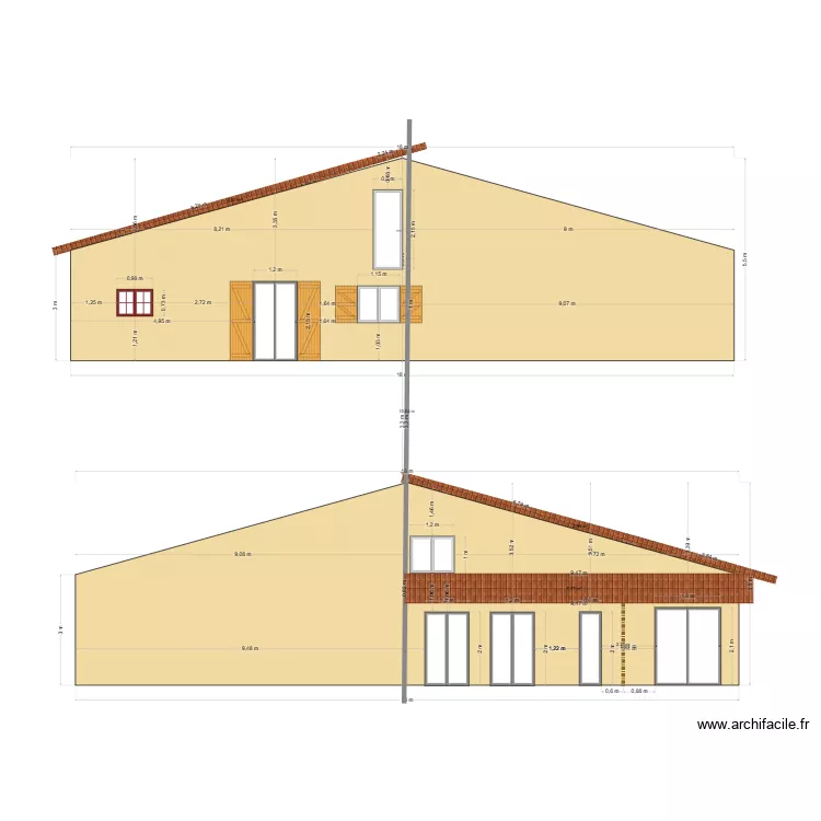 Facades la Brede por BF. Plan de 
