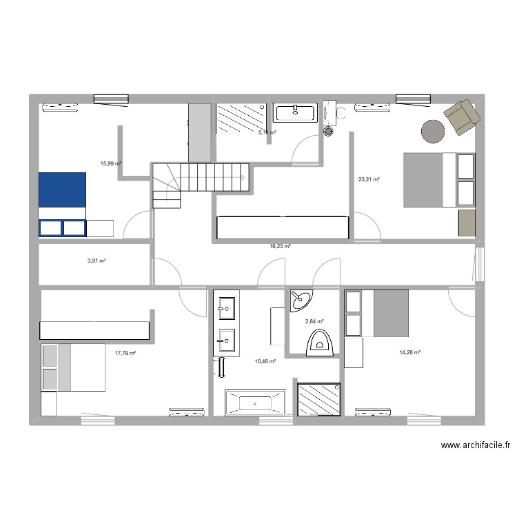 moorselestraat 134. Plan de 9 pièces et 110 m2