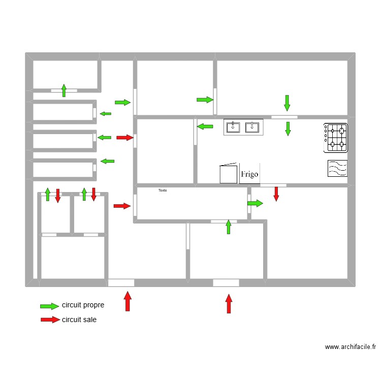 lola marche en avant. Plan de 15 pièces et 73 m2