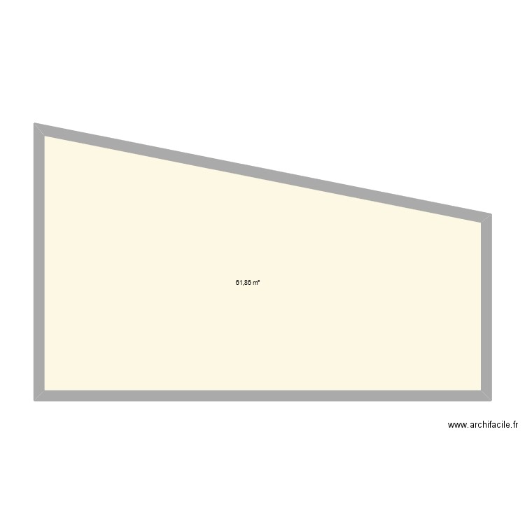 plan1. Plan de 1 pièce et 62 m2