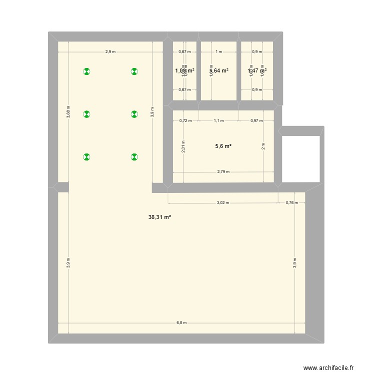 chez moi. Plan de 5 pièces et 48 m2